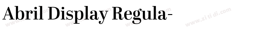 Abril Display Regula字体转换
